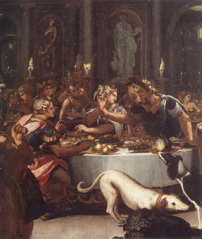 ALLORI Alessandro The banquet of the Kleopatra Germany oil painting art